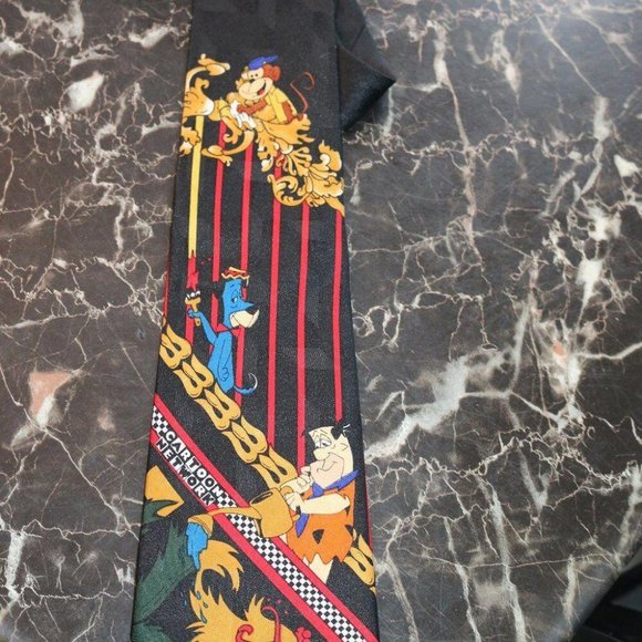 1994 lakeside apparel tie hanna barbera cravate flintstones Hucklebery hound - Picture 3 of 9